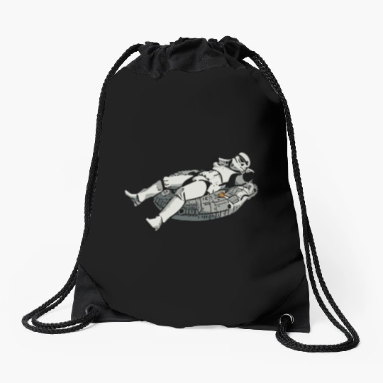 Star Wars stormtrooper relaxing Drawstring Bags
