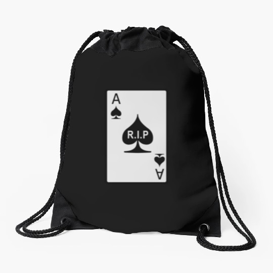 Rest in Peace Ace of Spades Drawstring Bags