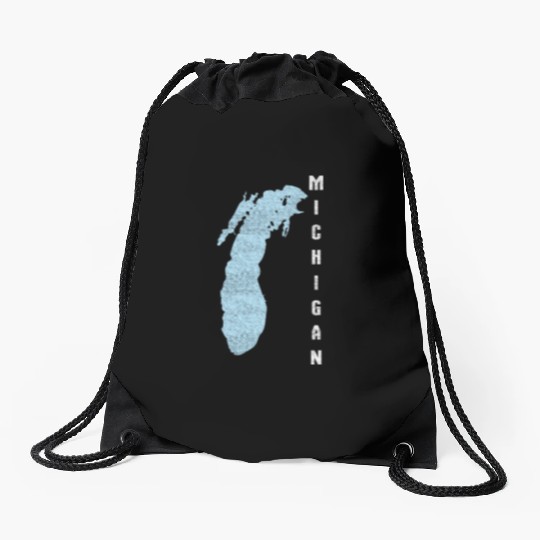 Lake Michigan Great Lakes Drawstring Bags