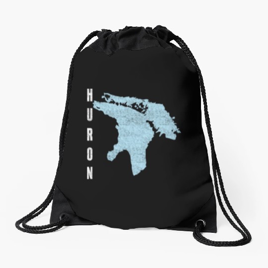 Lake Huron Great Lakes Drawstring Bags