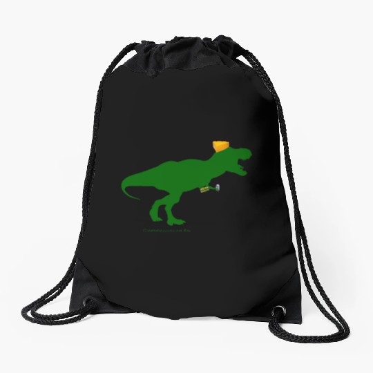 Cheesehead Cheeseheadasaurus Packers Dinosaur Drawstring Bags