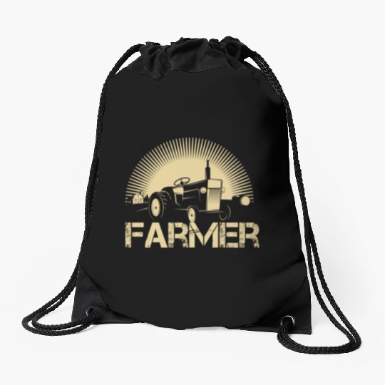 Farmer piglet farmer dirty farmer farmer farmers Drawstring Bags