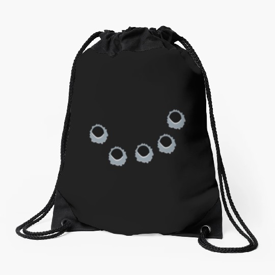 Holes of gun shots Drawstring Bags