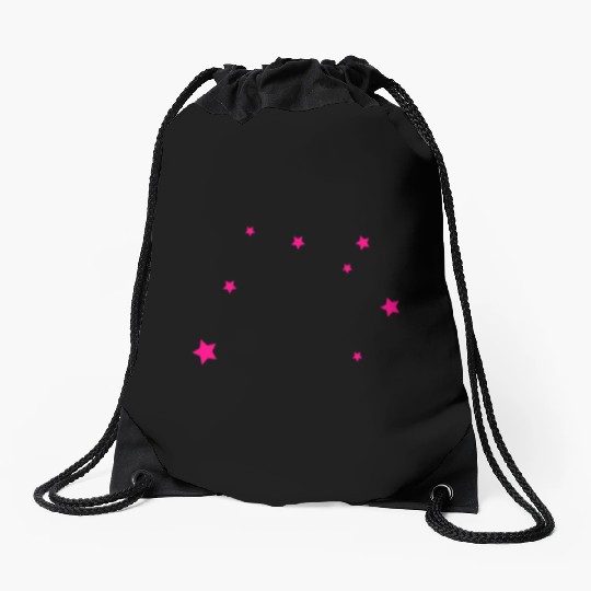 Stars, Pink, Bling Bling Drawstring Bags