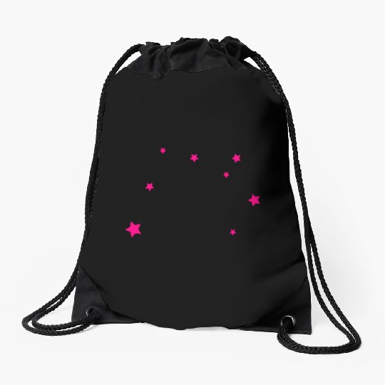 Stars, Pink, Bling Bling Drawstring Bags