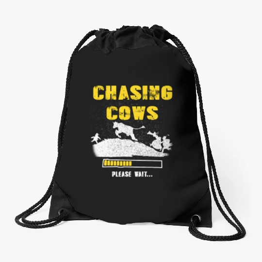 cows politics, cows vegetarian, farming cow Drawstring Bags