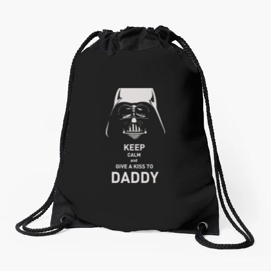 Funny Star Wars Darth Vader father's day gift Drawstring Bags