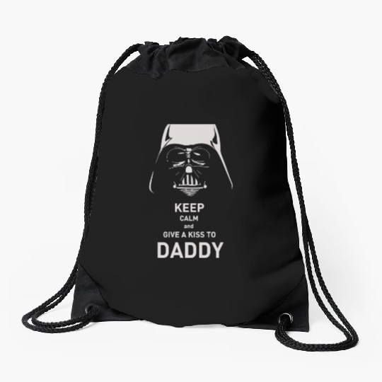 Funny Star Wars Darth Vader father's day gift Drawstring Bags