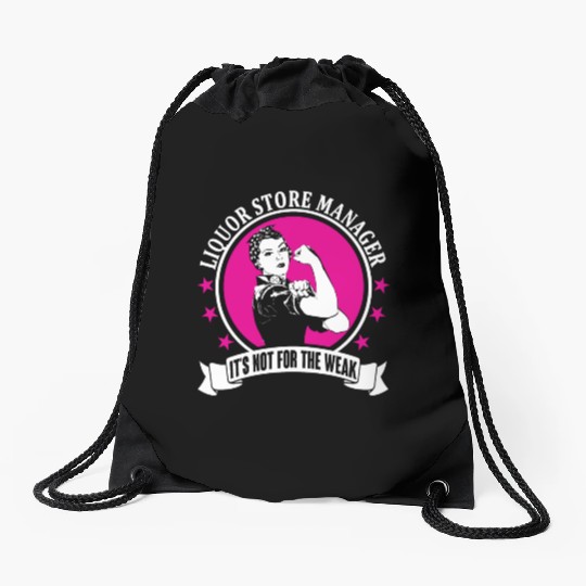 Liquor Store Manager Drawstring Bags