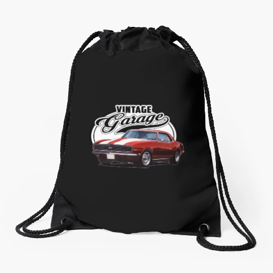 Vintage Camaro Garage Drawstring Bags
