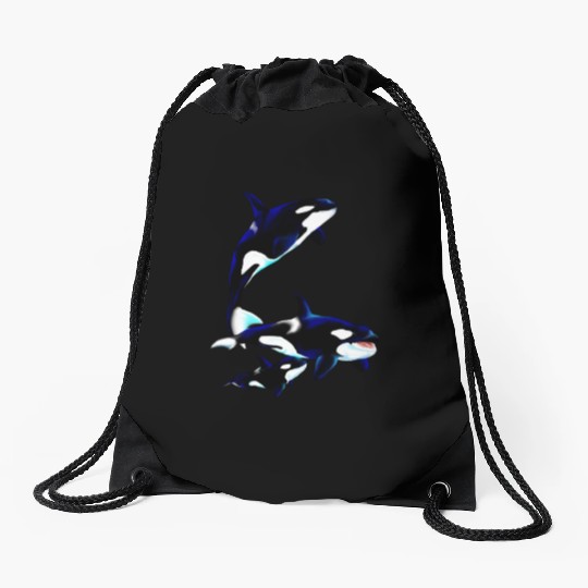 Orca Family Drawstring Bags