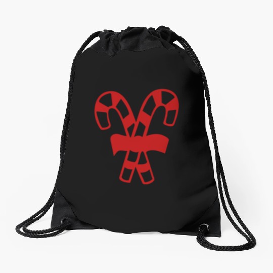Candy Canes Drawstring Bags