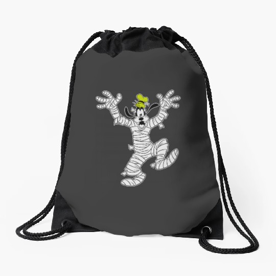 Disney Goofy in Mummy Costume Halloween Drawstring Bags