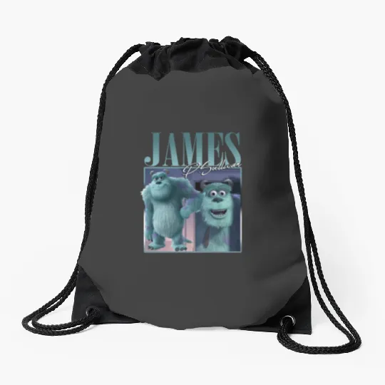 James P.Sullivan Disney Monsters Retro Drawstring Bags, Monsters Inc Vintage Style Drawstring Bags