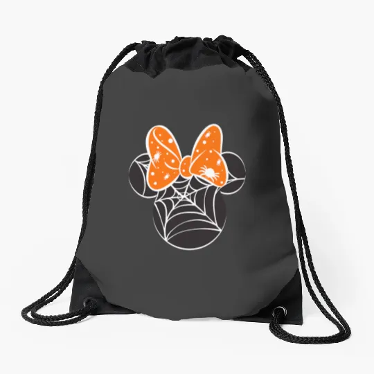 Disney Mickey & Friends Halloween Minnie Spider Web Logo Drawstring Bags