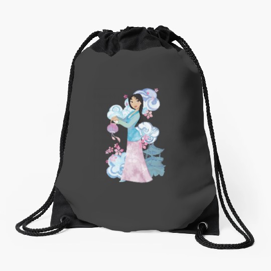 Disney Mulan Watercolor Portrait Drawstring Bags