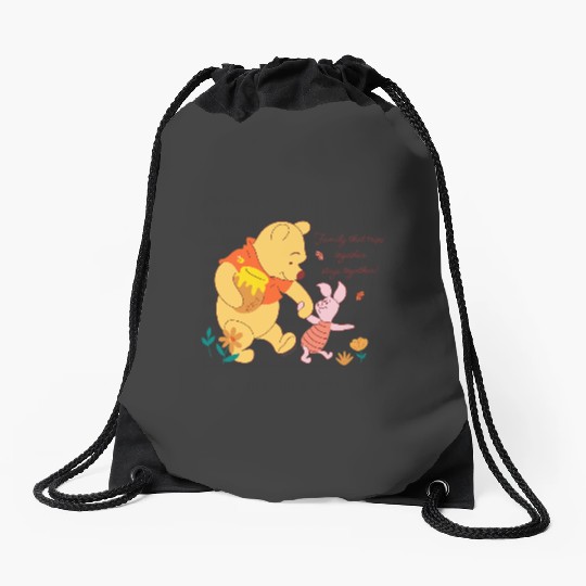 Disney Winnie the Pooh & Piglet Family Trip Vacation 2024 Drawstring Bags