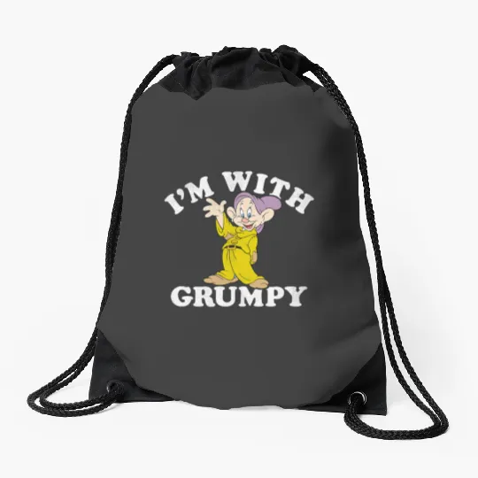Disney Snow White & The Seven Dwarfs Dopey I'm With Grumpy Drawstring Bags