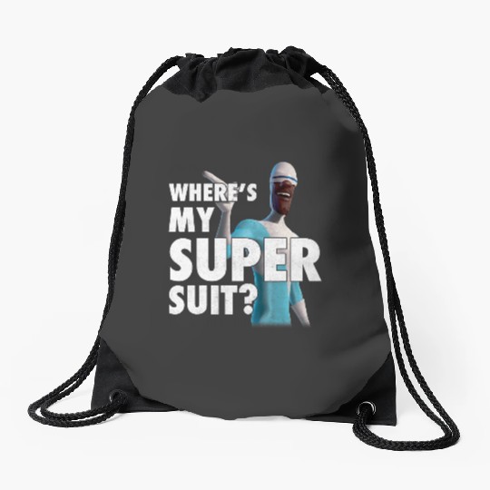 Disney Pixars The Incredibles Vintages Frozone Super Suit Logo Drawstring Bags