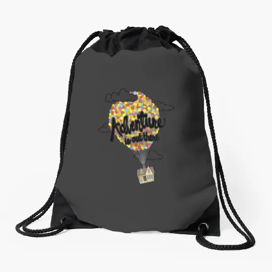 Disney Pixars Up Adventure Is Out There House Balloon Graphic Drawstring Bags