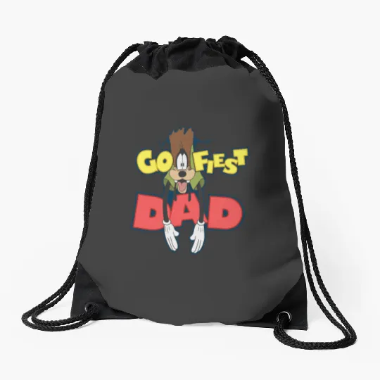 Disney A Goofy Movie Goofy Goofiest Dad Logo Fathers Day Drawstring Bags