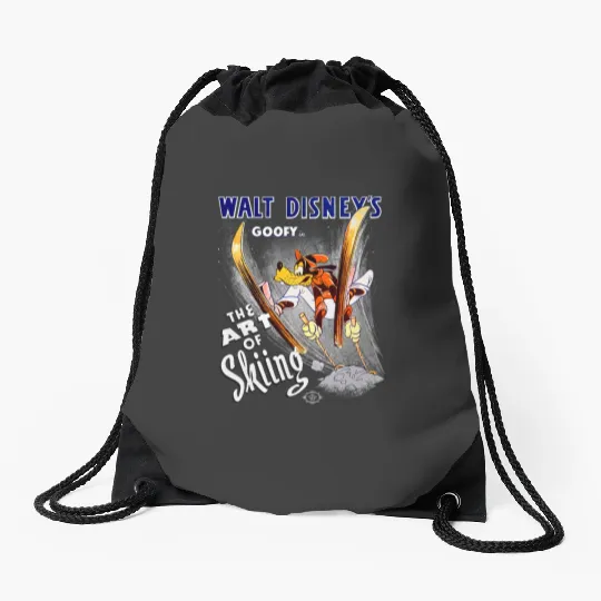 Disney Goofy in The Art of Skiing Drawstring Bags