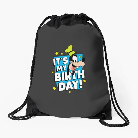 Disney Goofy Its My Birthday! Drawstring Bags