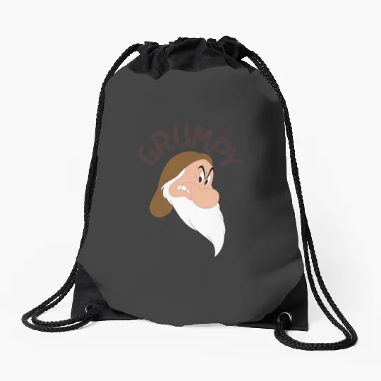 Disney Snow White The Seven Dwarfs Grumpy Face Drawstring Bags