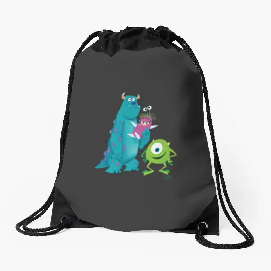 Disney Pixars Monsters Inc. Sulley Mike Boo Concept Art Drawstring Bags