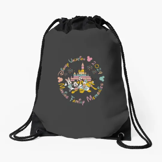 Magic Kingdom Drawstring Bags, Mickey & Friends Drawstring Bags, Disney Vacation Family Drawstring Bags, Disney Drawstring Bags
