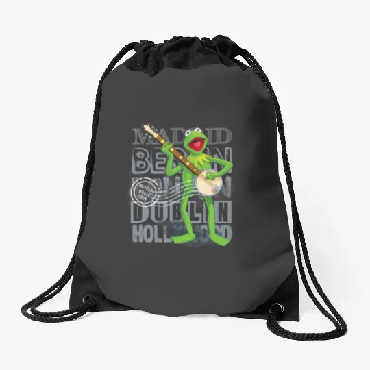 Disney The Muppets Vintages World Tour Kermit Banjo Drawstring Bags