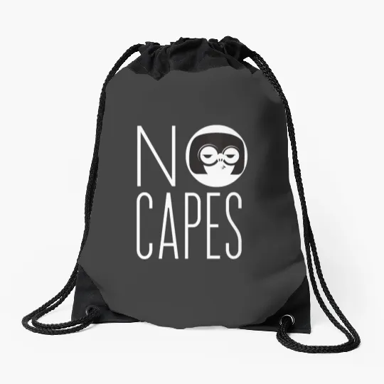 Womens Disney Pixars The Incredibles 2 Edna Mode No Capes Logo VNeck Drawstring Bags