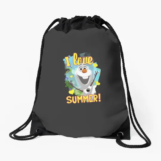 disney frozens Olaf I Love Summer Vignette Holiday Drawstring Bags