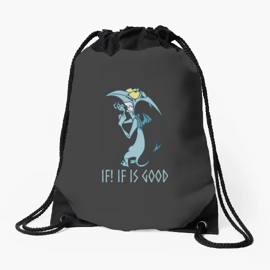 Disney Hercules Panic If Is Good Scary Portrait Logo Drawstring Bags