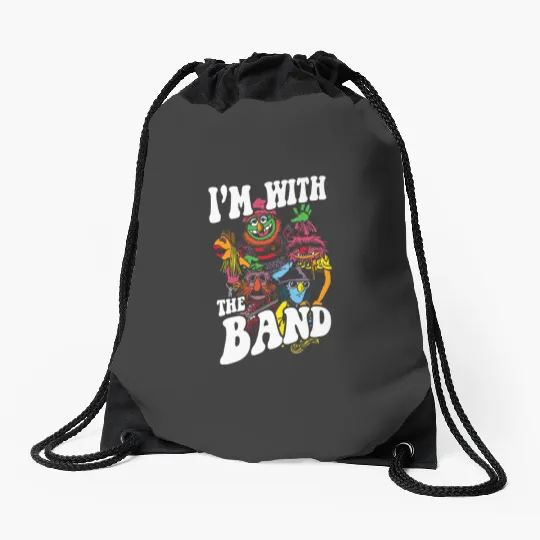 Disney The Muppets Im With The Band Color Rock Drawstring Bags