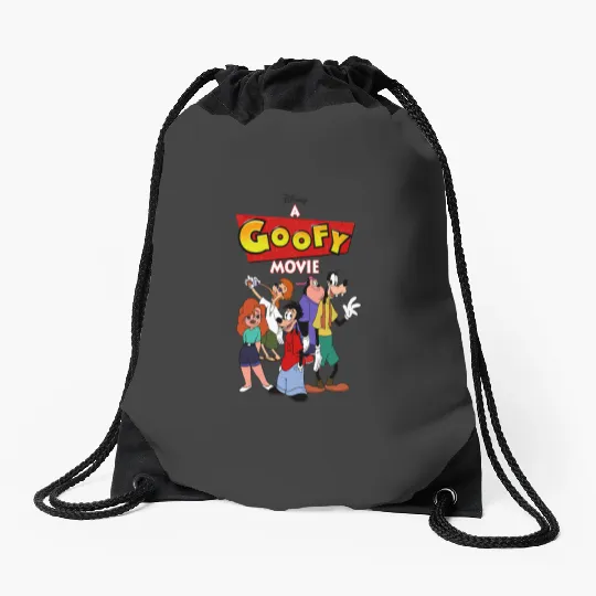 Disney A Goofy Movie Group Shot Logo Drawstring Bags