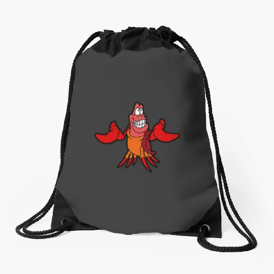 Disney The Little Mermaid Sebastian Crab Pocket Icon Drawstring Bags