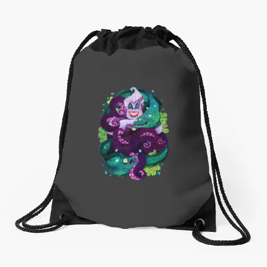 Disney The Little Mermaid Ursula Sea Witch Painting Drawstring Bags