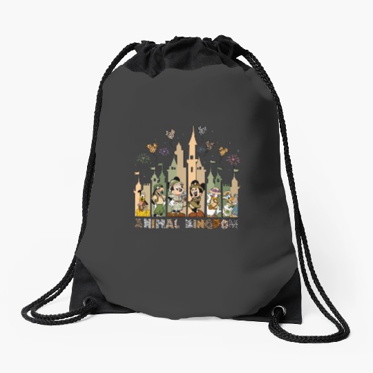 Disney Animal Kingdom Drawstring Bags, Magic Kingdom Drawstring Bags, Disney Leopard Print