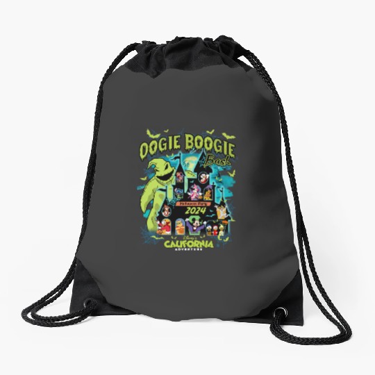 Vintage Oogie Boogie Bash 2024 Halloween Disney castle Drawstring Bags, Mickey & friends