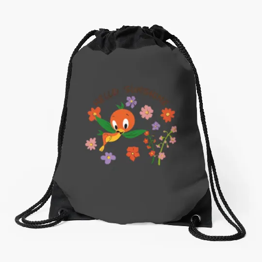 Disney Orange Bird Hello Sunshine Drawstring Bags, Flower and Garden 2023