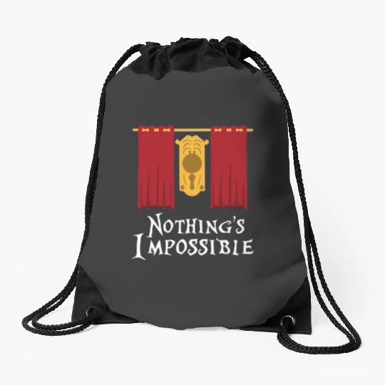 Discover Alice in Wonderland Quote Drawstring Bags, Nothing's Impossible, The Doorknob Disney Drawstring Bags