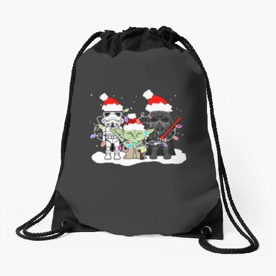 Star Wars Family Christmas Drawstring Bags, Disney Xmas Gift Drawstring Bags