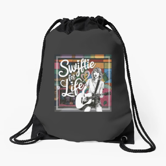 Discover Taylor, Swifitie for Life Drawstring Bags