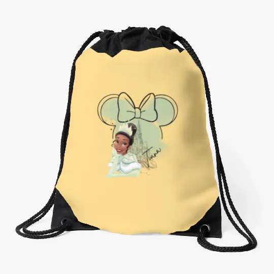 Disney Princess Tiana Castle Drawstring Bags, Tiana Princess Drawstring Bags