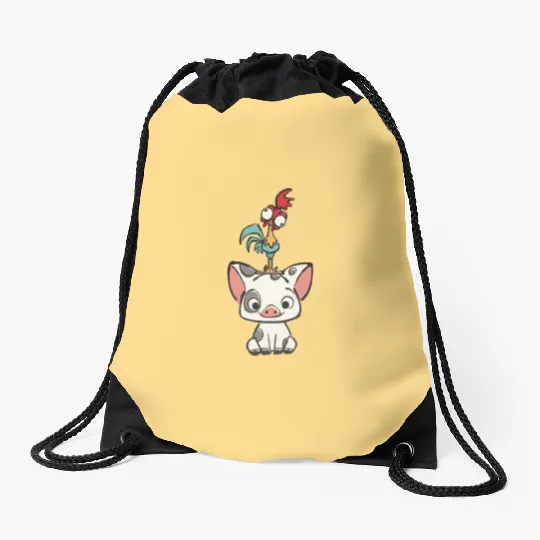 Colors Disney Moana Drawstring Bags, Hei Hei and Pua Drawstring Bags