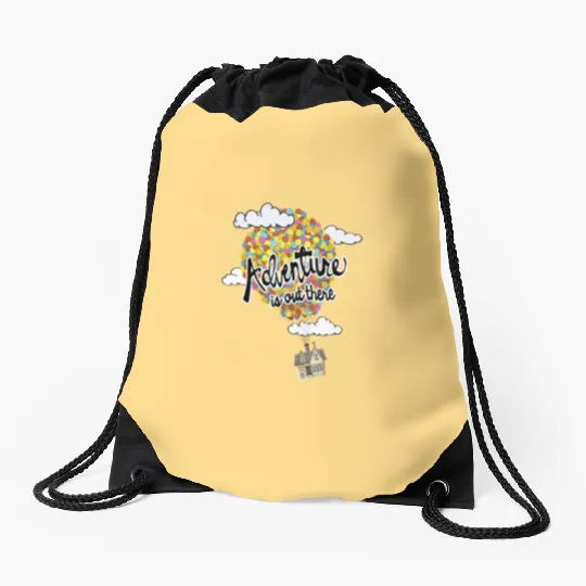 Adventure Is Out There Up Disney Drawstring Bags, Disney UP Drawstring Bags