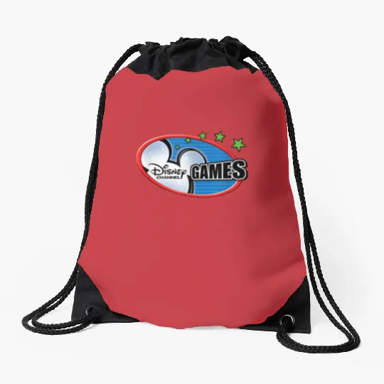 Disney Channel Games Logo Drawstring Bags, Mickey Disney Gamer Drawstring Bags, Disneyland Epcot Drawstring Bags, Gamer Kids Drawstring Bags