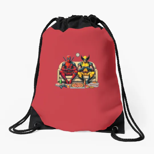 Deadpool Drawstring Bags, Disney Superhero Funny Drawstring Bags, Disney Wolverine