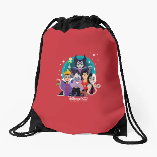 100 Years Of Wonder Disney Villains Drawstring Bags, Disney 100th Anniversary